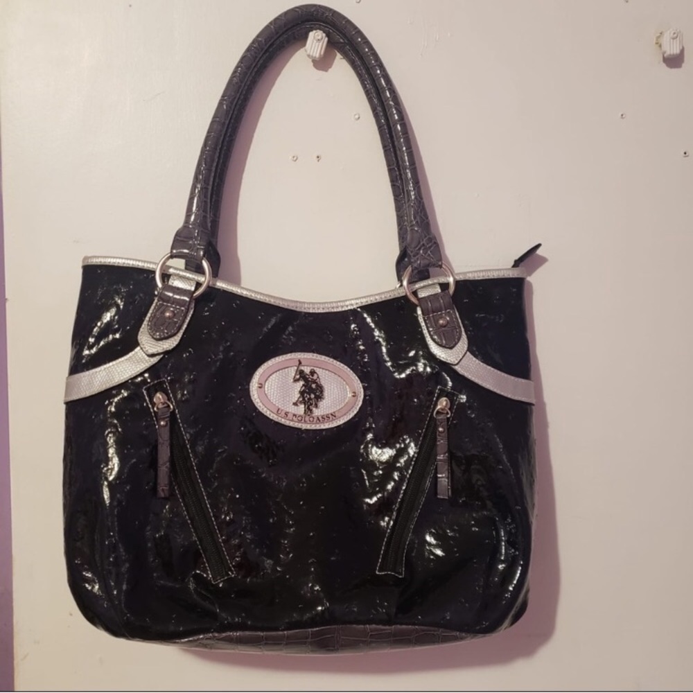 U.S Polo Assn. Black Vintage Shoulder Hobo Bag